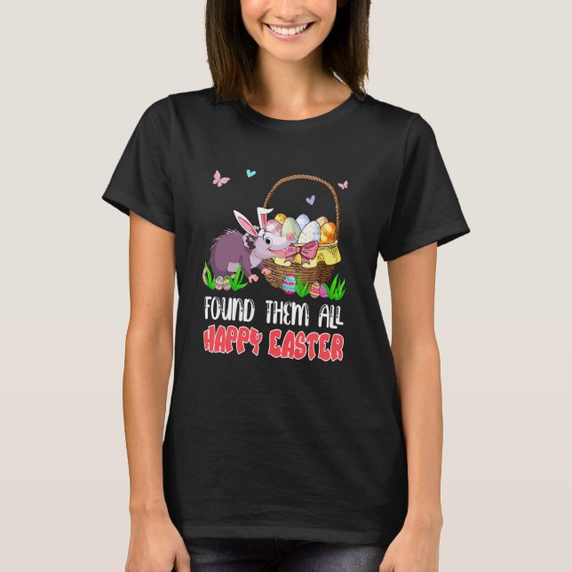 Sie gefunden alle glücklichen Ostern Bunny Opossum T-Shirt (Vorderseite)