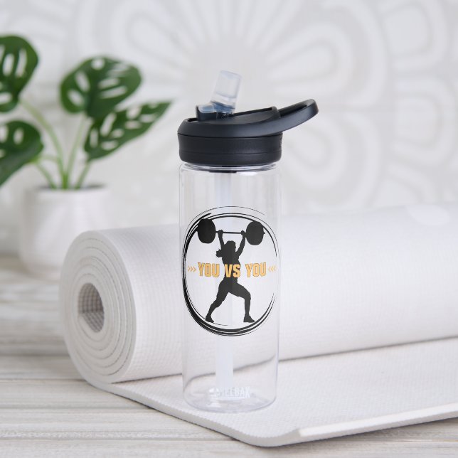 Sie gegen Sie Fitness Motivation Trinkflasche (Yoga)