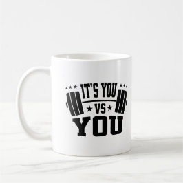 Sie gegen Sie trainieren Motivation Cool Gym Lover Kaffeetasse