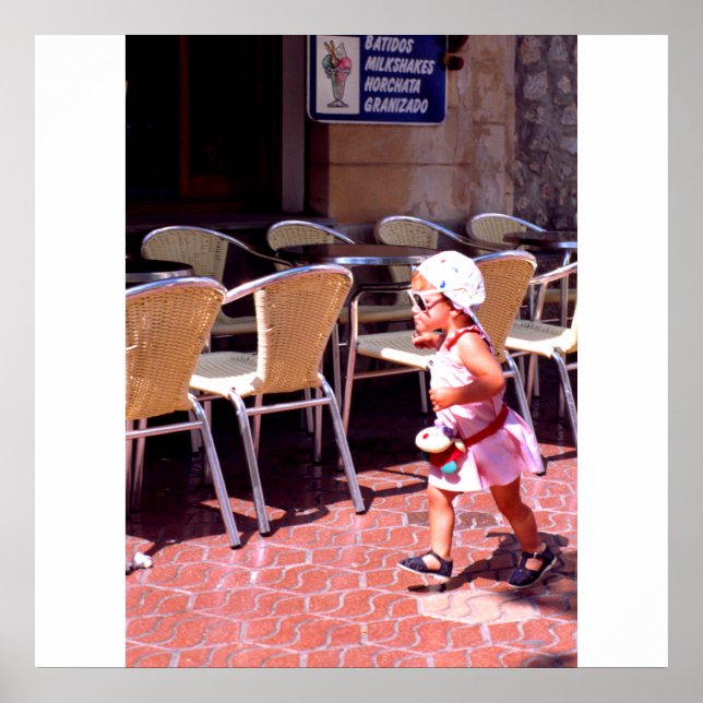 Sie gehen Mädchen, Barcelona, Spanien Poster (Vorne)