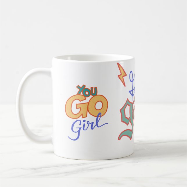 Sie gehen Mädchen, Girls-Gang, März ist Frauengesc Kaffeetasse (Links)