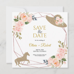 Sie gehen zum Altar Derby Thema Save the Date Einladung