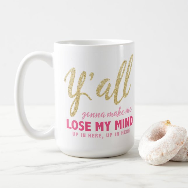 Sie gehend, mich meine SinnesTasse verlieren zu Kaffeetasse (Mit Donut)