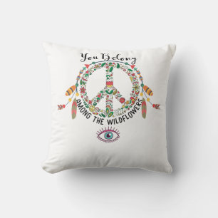 Sie gehören zu der Wildblume Hippie Floral Kissen