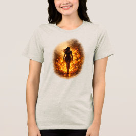 Sie geht durch Feuer T-Shirt Tri-Blend Shirt