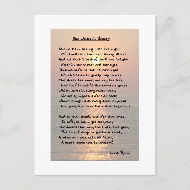 Sie geht in Beauty/Cape May Sunset Postcard Postkarte (Vorderseite)