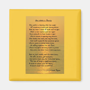 Sie geht in Beauty/Cape May Sunset Square Magnet