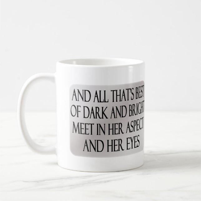 Sie geht in Schönheit Kaffeetasse (Links)