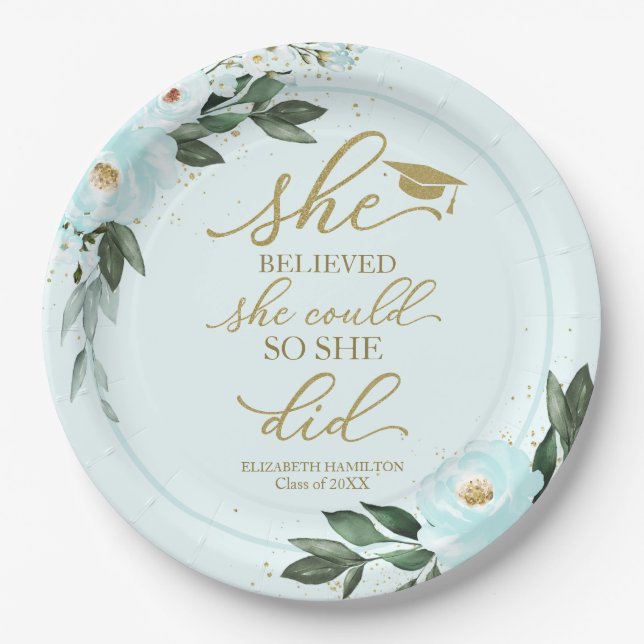 Sie glaubte, dass sie das Party "Grand Paper" Pappteller (Vorderseite)