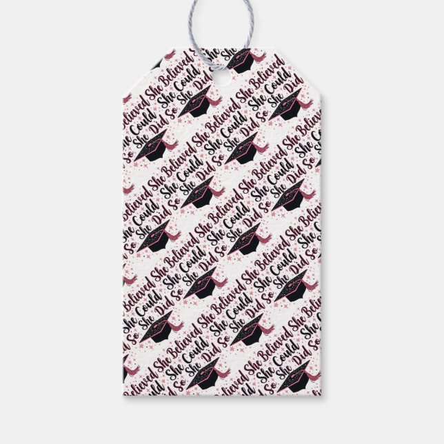 Sie glaubte, dass sie das tun könne geschenkanhänger (Vorderseite)