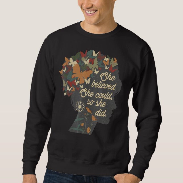 Sie glaubte, dass sie ein netter menschlicher Mens Sweatshirt (Vorderseite)