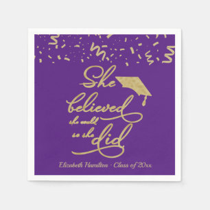 Sie glaubte, dass sie es schaffen könnte, also tat serviette