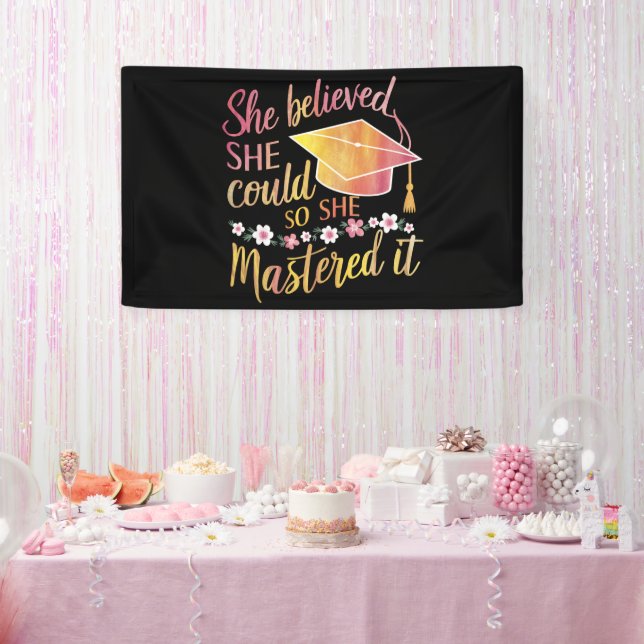 Sie glaubte, dass sie es schaffen könnte, es zu me banner (Party)