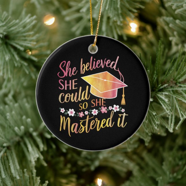 Sie glaubte, dass sie es schaffen könnte, es zu me keramik ornament (Baum)