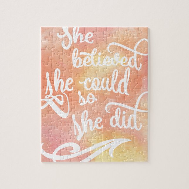 Sie glaubte, dass sie könnte, also sie tat (Vertikal)