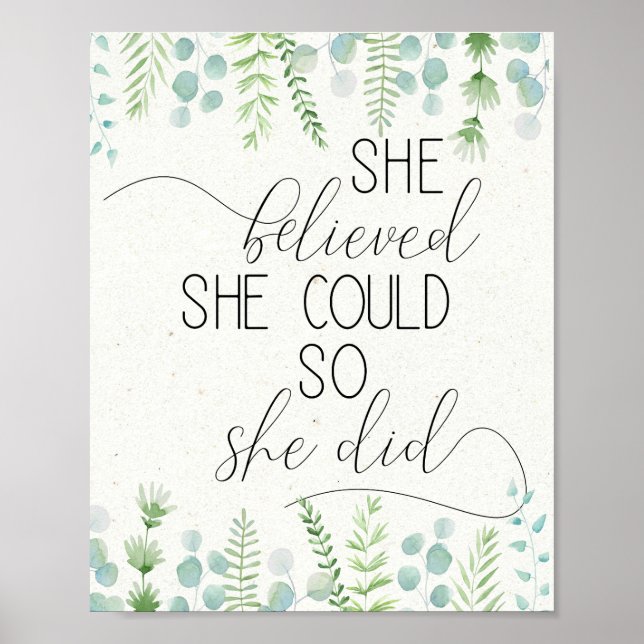 Sie glaubte, dass sie so inspirierend sein könnte poster (Vorne)