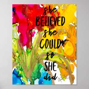 Sie glaubte Lovitude Wall Art Print Poster
