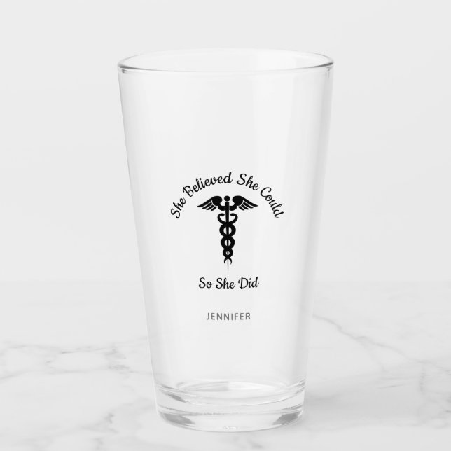 Sie glaubte, sie könne den Namen eines Inspiration Glas (Vorderseite)