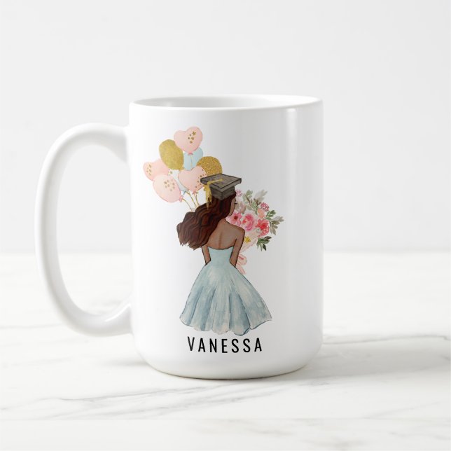 Sie glaubte, sie könne ein dunkles Hautmädchen Abs Kaffeetasse (Links)