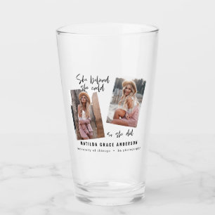 Sie glaubte, sie könne es, also tat sie Abschluss Glas