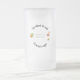 Sie glaubte, sie könnte also eine Sangria haben Mattglas Bierglas