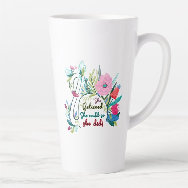 Sie glaubte, sie könnte also mit Blume schwänzen Milchtasse (Rechts)