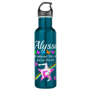 SIE GLAUBTE, SIE KÖNNTE DIE WASSERFLASCHE GYMNAST  EDELSTAHLFLASCHE