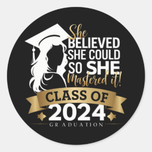 Sie glaubte, sie könnte es also 2024 schaffen runder aufkleber