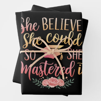 Sie glaubte, sie könnte es schaffen geschenkpapier set