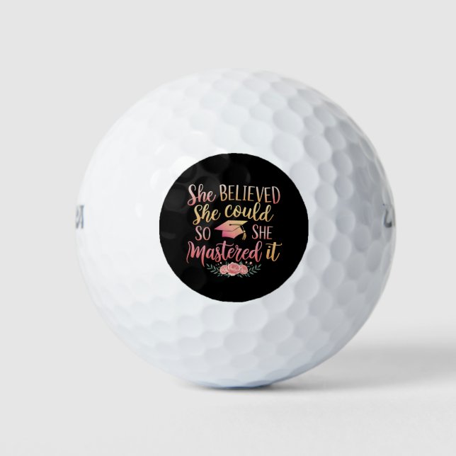 Sie glaubte, sie könnte es schaffen golfball (Vorderseite)