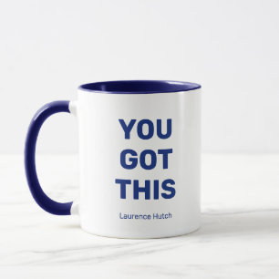 Sie Got diesen Minimal Blau und Weiß Personalisier Tasse