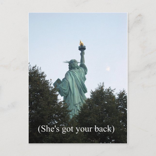 Sie got dir den Rücken! Postkarte (Vorderseite)
