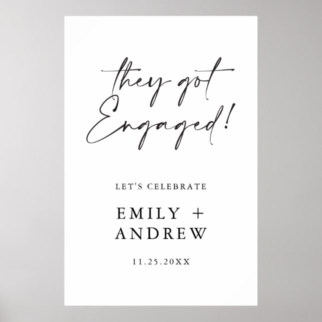 Sie got Verlobt! Willkommenspender der Teilnehmer Poster (Vorne)