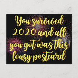 Sie haben 2020 ein sonniges neues Jahr überlebt Postkarte