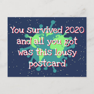 Sie haben 2020 lustig Neujahr überlebt Postkarte