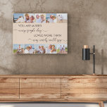 Sie haben Almond 10 Foto Collage Erinnerung verpas Künstlicher Leinwanddruck<br><div class="desc">Individuelle Erinnerung Foto Leinwand, die Sie mit 10 Ihrer eigenen Fotos personalisiert. Das Gedenkgedicht lautet: "Du wirst jeden Single vermisst; liebst mehr, als irgendein Wort sagen könnte". Es ist in modernem Typografie und eleganten Handschriften mit einer Farbpalette von Mandelbeige und dunkelbraun geschrieben. Die Fotovorlage ist für Sie Set, um Ihre...</div>