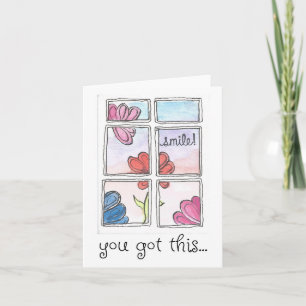 Sie haben das Got, Aquarellfarben Blume drucken Karte