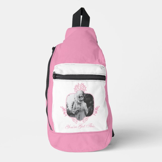 Sie haben das Got - die weiße Lotus Crossbody Bag (Vorderseite)