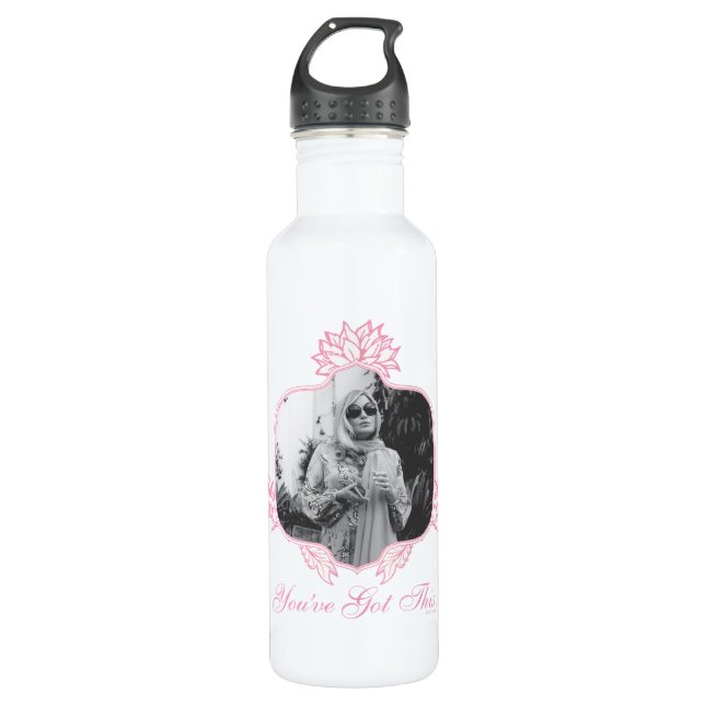 Sie haben das Got - die weiße Lotus Edelstahlflasche (Vorderseite)