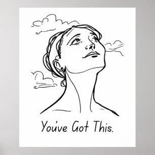 Sie haben das Got - Minimalistische Motivation Poster