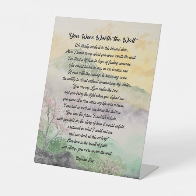 Sie haben das Schild/Liebe/Geschenk des Warteposte Sockelschild (Vorderseite)