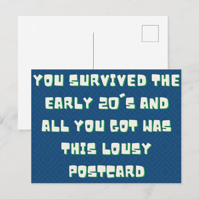 Sie haben die frühe 20. Neujahrskarte überlebt Postkarte (Vorne/Hinten)