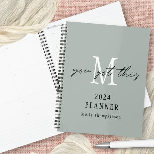 Sie haben diese erste 2024 Monogramm-Namenssage Go Planer