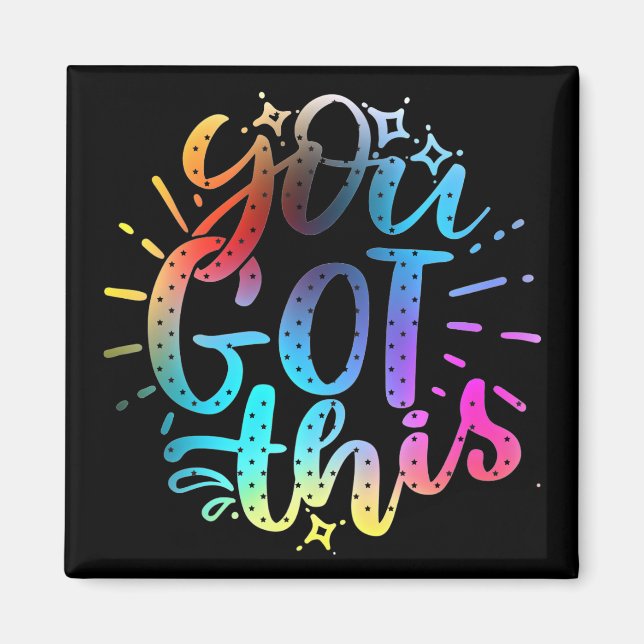 Sie haben diese inspirierenden Sterne und Farben G Magnet (Vorne)