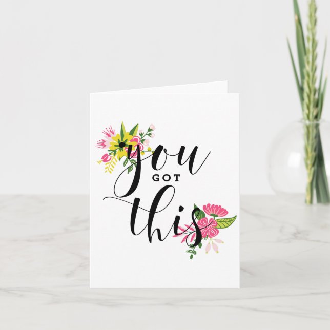 Sie haben diese moderne Kalligrafie Motivierend Go Karte (Vorderseite)