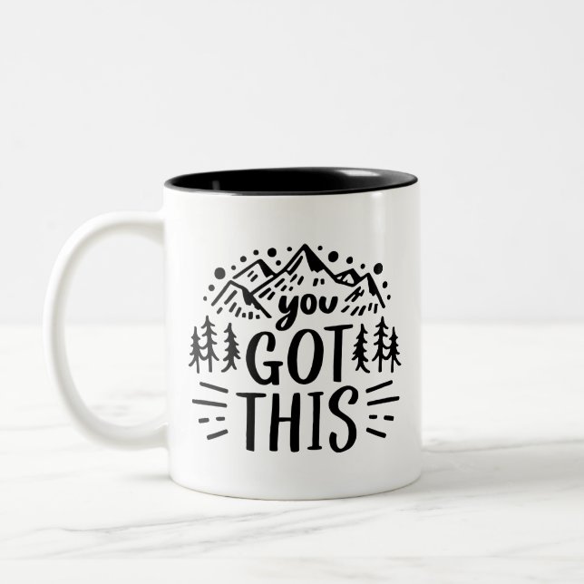 Sie haben diese motivierend Bestätigung got Zweifarbige Tasse (Links)