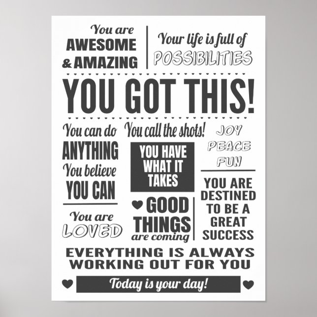 Sie haben diese Motivierend Zitate Got Poster (Vorne)