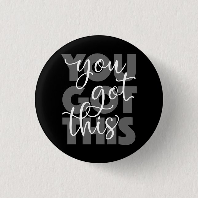 Sie haben diese schwarze Inspirationsschaltfläche  Button (Vorderseite)