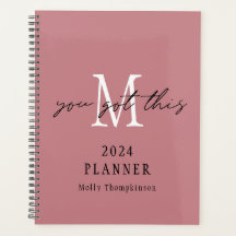 Sie haben diesen 2024 Monogramm-Anfangsnamen Pink