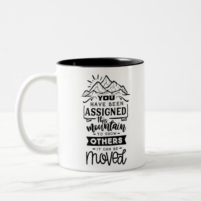 Sie haben diesen Berg zugeteilt Zweifarbige Tasse (Links)